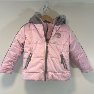 Toddler Girls Light Pink Gerry winter coat 2-piece set 3T